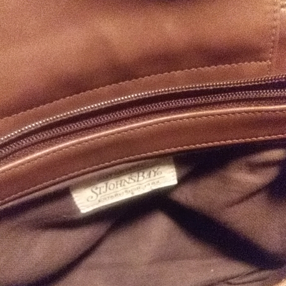 St. Johns Bay Brown Genuine Leather Hobo Bag - Picture 4 of 7